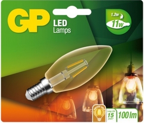 gp led kaars Filament 1,2w e14 (11w) Gold